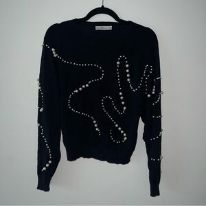 Zara knit pearls sweater great condition size S